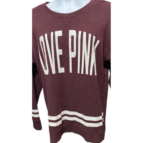 PINK BY Victoria's Secret Sweatshirt Women's Small Solid Long Sleeve Oversize - Picture 14 of 14